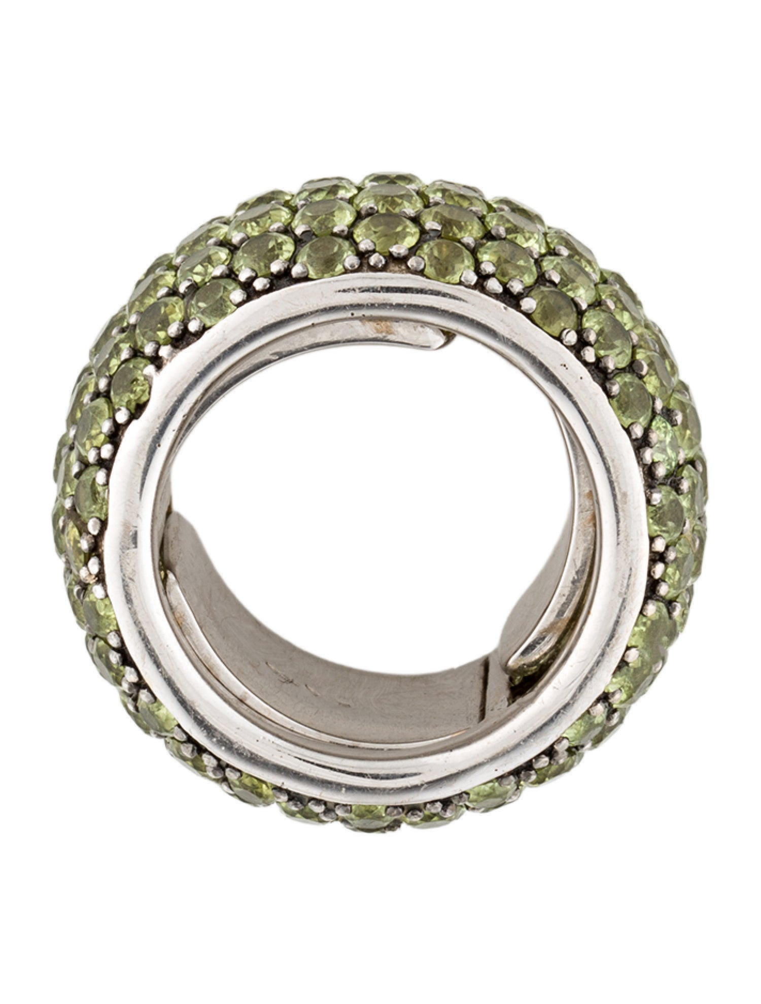 Ring 18K Peridot Wide Band